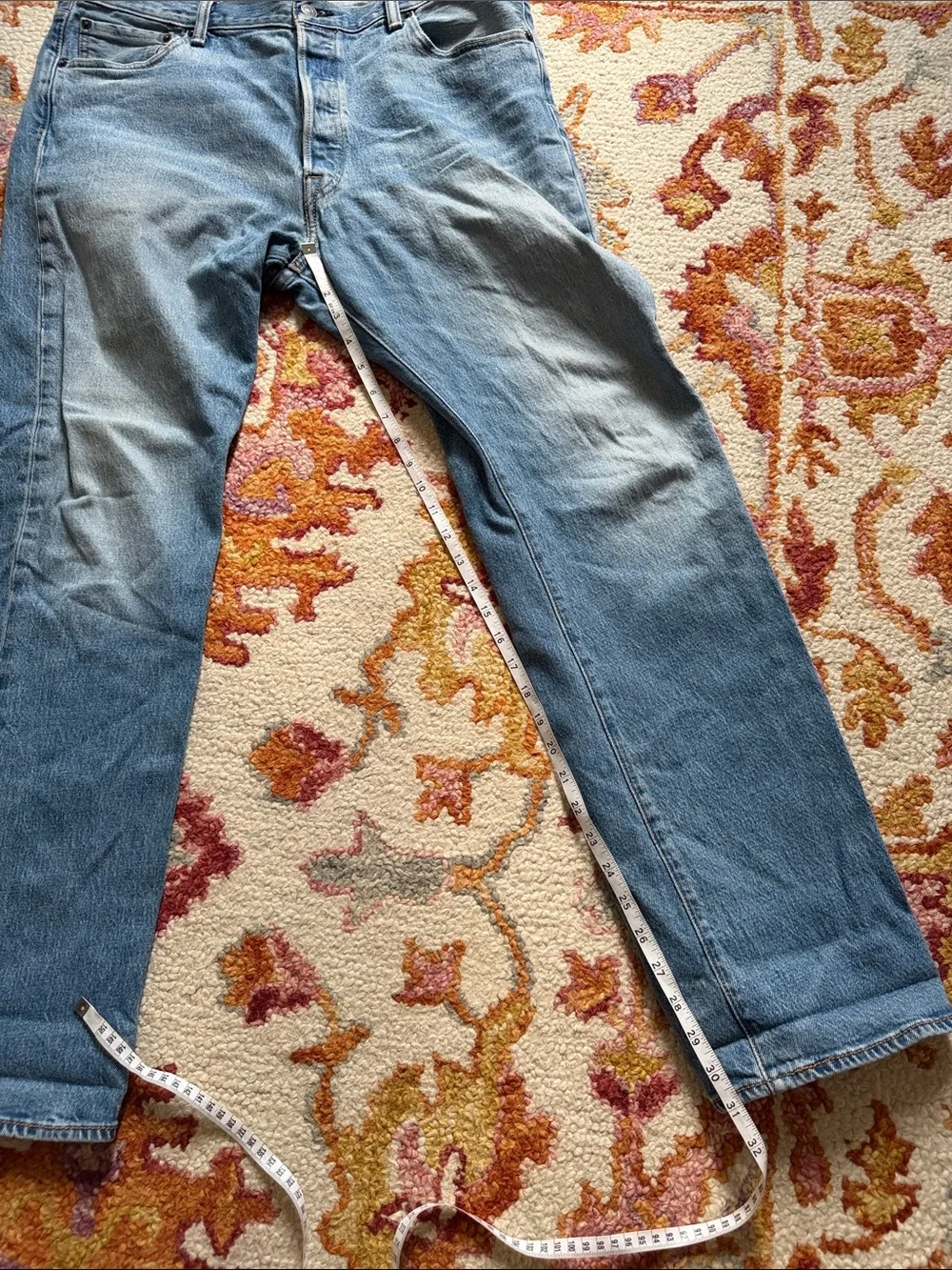 Levi’s 501 Classic Straight Leg Light Blue Jeans - Men's